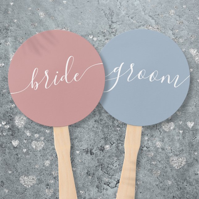 Braut oder Bräutigam Hochzeitsspiel Handfächer (Bride or Groom Wedding Game Hand Fan)
