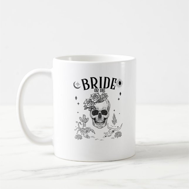 Braut oder Die bis zum Tod tun uns Party Gothic Ba Kaffeetasse (Links)
