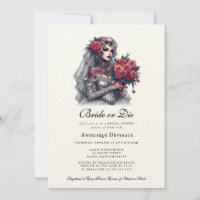 Braut oder Die Elegant Goth Bridal Dusche Einladun