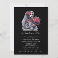 Braut oder Die Elegant Goth Bridal Dusche Einladun