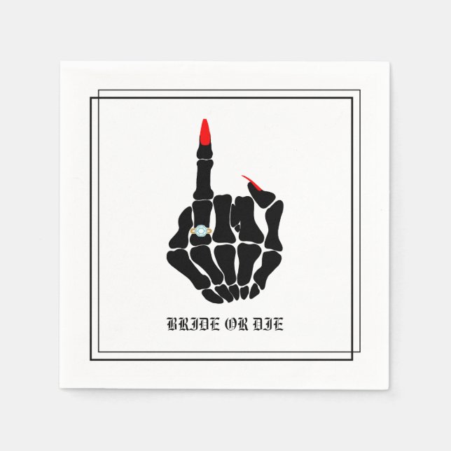 Braut oder Die Junggeselinnen-Abschied Napkins Serviette (Vorderseite)