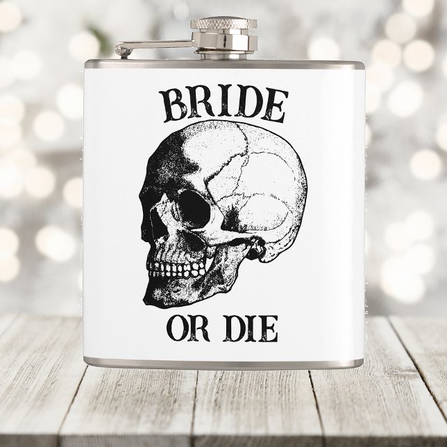 Braut oder Die Til Death Do us Party Gothic Weddin Flachmann (Von Creator hochgeladen)