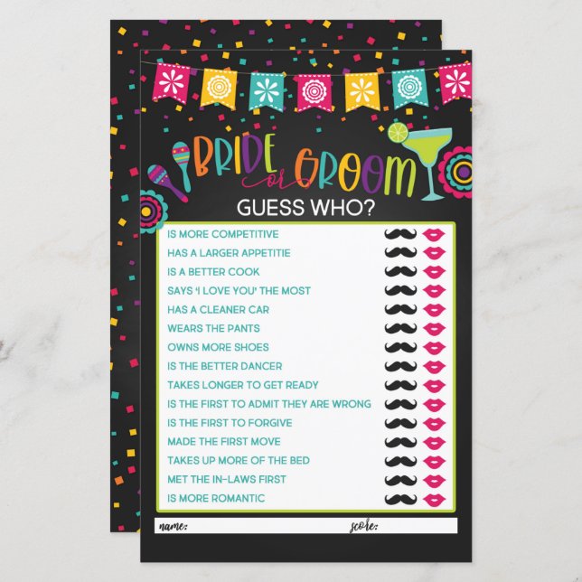 Braut oder Game - Fiesta (Vorne/Hinten)