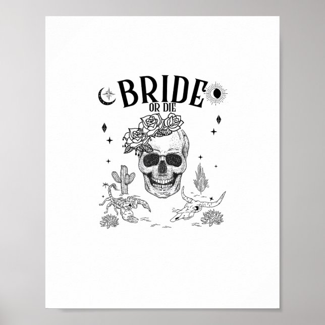 Braut Oder Stirb Bis Dass Der Tod Uns Party-Gotisc Poster (Vorne)