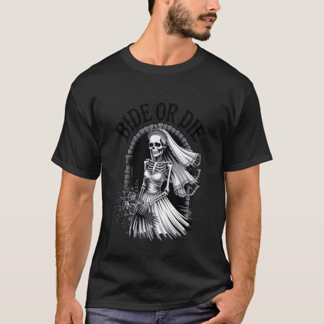 Braut Oder Stirb Junggesellinnenabschied Goth Brid T-Shirt (Vorderseite)