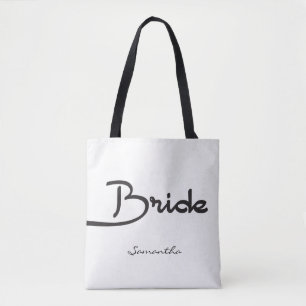 Braut, Personalisierter Name, Script Tasche