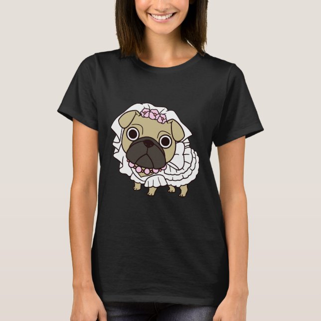 Braut Pug Classic  110 T-Shirt (Vorderseite)