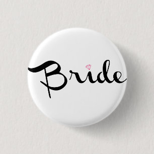 Braut Retro Schriftzug Button