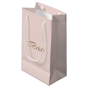 Braut Rosa goldenes Drehbuch elegante Hochzeit Kleine Geschenktüte