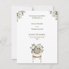 Braut-Rosen-Hochzeitsempfang Einladung