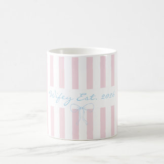 Braut roséwater rosa gestreift kaffeetasse