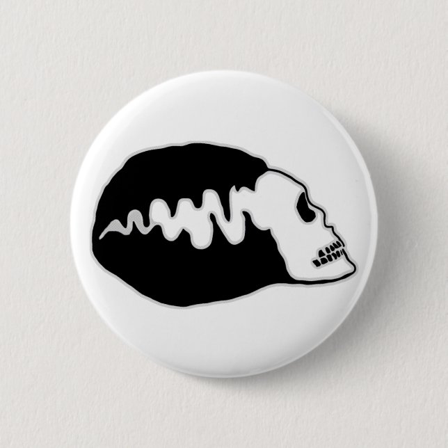 Braut-Schädel Button (Vorderseite)