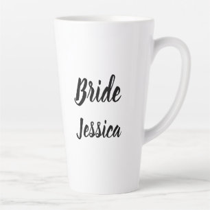 Braut Schwarz Elegantes Skript Geschenke Stylische Milchtasse