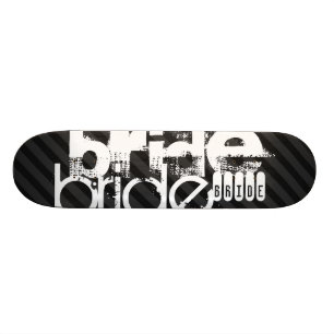 Braut; schwarz und dunkelgraue Streifen Skateboard