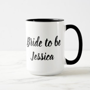 Braut Schwarze Elegante Schrift Geschenke Hochzeit Tasse