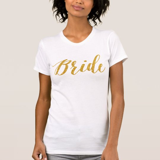Braut-Shirts für Junggeselinnen-Abschieds-Gold T-Shirt