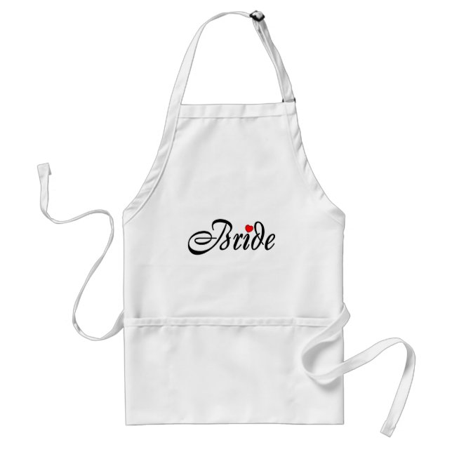 Braut (Skript rotes Hrt) Schürze (Vorne)