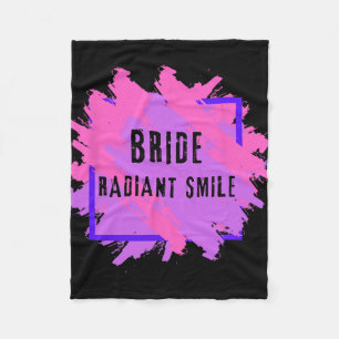 Braut Smile Strahlend I Junggesellinnenabschied I  Fleecedecke