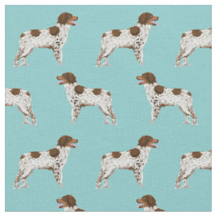 Braut Spaniel Hund Blau Stoff