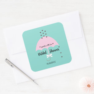 Braut Sprinkle A Little Love Junggesellinnenabschi Quadratischer Aufkleber