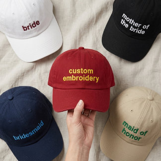 Braut-Squad | Benutzerdefinierte elegante Schrift Bestickte Baseballkappe