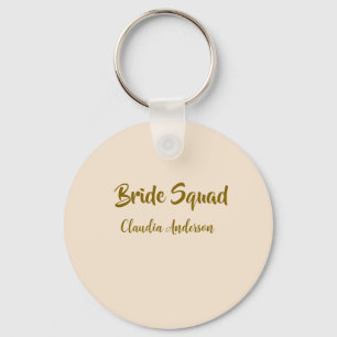 Braut-Squad Brautjungfer Name golden orange Hochze Schlüsselanhänger