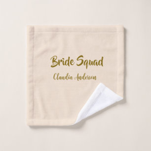 Braut-Squad Brautjungfer Name golden orange Hochze Waschlappen