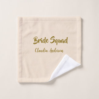 Braut-Squad Brautjungfer Name golden orange Hochze Waschlappen