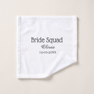 Braut Squad Brautjungfer Name Junggesellinnenabsch Waschlappen