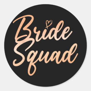 Braut Squad Junggesellinnenabschied Brautjungfer B Runder Aufkleber