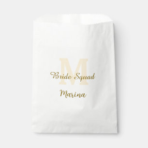 Braut-Squad-Monogramm goldene Hochzeitsparty einfa Geschenktütchen