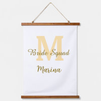 Braut-Squad-Monogramm goldene Hochzeitsparty einfa