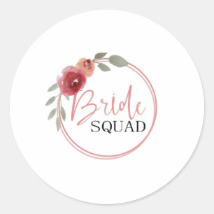 Braut-Squad Runder Aufkleber