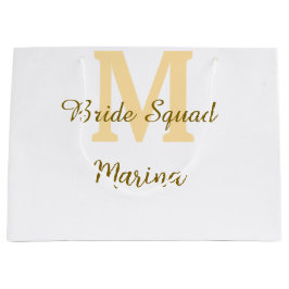Braut-Squadron Monogramm goldene Brautparty einfac Große Geschenktüte