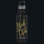 Braut-Stamm-GoldGlitzer-Skript personalisiert Edelstahlflasche<br><div class="desc"></div>
