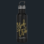 Braut-Stamm-GoldGlitzer-Skript personalisiert Edelstahlflasche<br><div class="desc"></div>