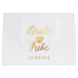 Braut Stamm Herz Personalisiert Bridesmaid Name Große Geschenktüte