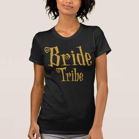 Braut-Stamm-Shirts für Halloween-Party-Gold T-Shirt