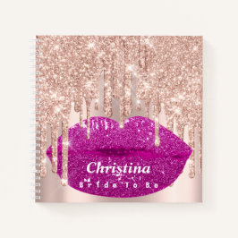 Braut süß zu sein 16. rosa Prinzessin Makeup Lips Notizbuch