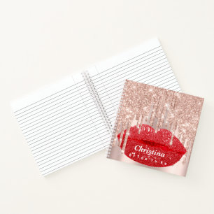 Braut süß zu sein 16. Rote Prinzessin Makeup Lips Notizbuch