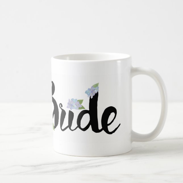 Braut-Tasse - lila Hydrangeas Kaffeetasse (Rechts)