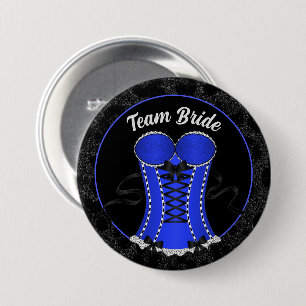 Braut-Team Flirtiger blauer Korsett Button