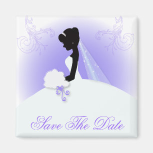 Braut-Team Hochzeitskleid Braut Brautsilhouette Magnet