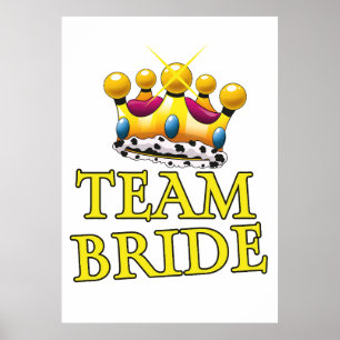 Braut-Team Hochzeitskrone Poster