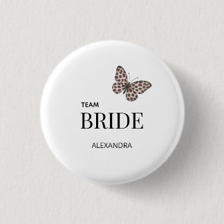 Braut-Team Personalisiertes Hochzeitsdesign Button