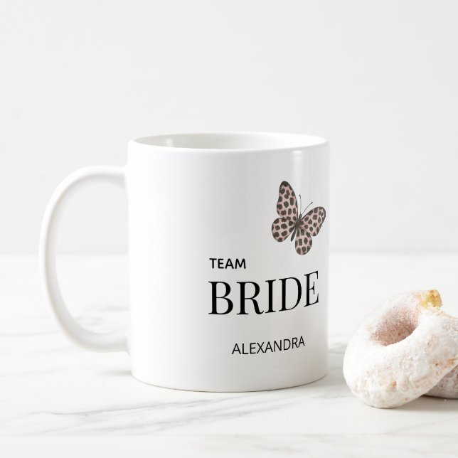 Braut-Team Personalisiertes Hochzeitsdesign Kaffeetasse (Mit Donut)