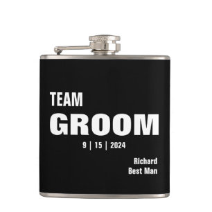 Braut-Team-Typografie-Vinyl-Flasche Flachmann
