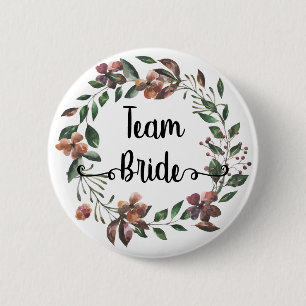 Braut-Team Wasserfarbe botanische burgunderrote Bl Button