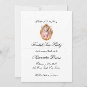 Braut-Teeparty Marie Antoinette Barock Rokoko Einladung