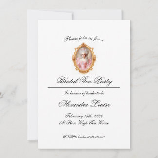 Braut-Teeparty Marie Antoinette Barock Rokoko Einladung